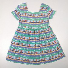 Vtg Beck Sport Dress Women's Sz M 90s Beach Travel Mini Colorful Square Neck