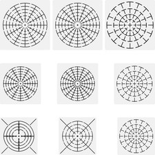 NUVCELKA Mandala Dot Painting Stencils - 9 Pack 5.5"/6"/8" Circle white