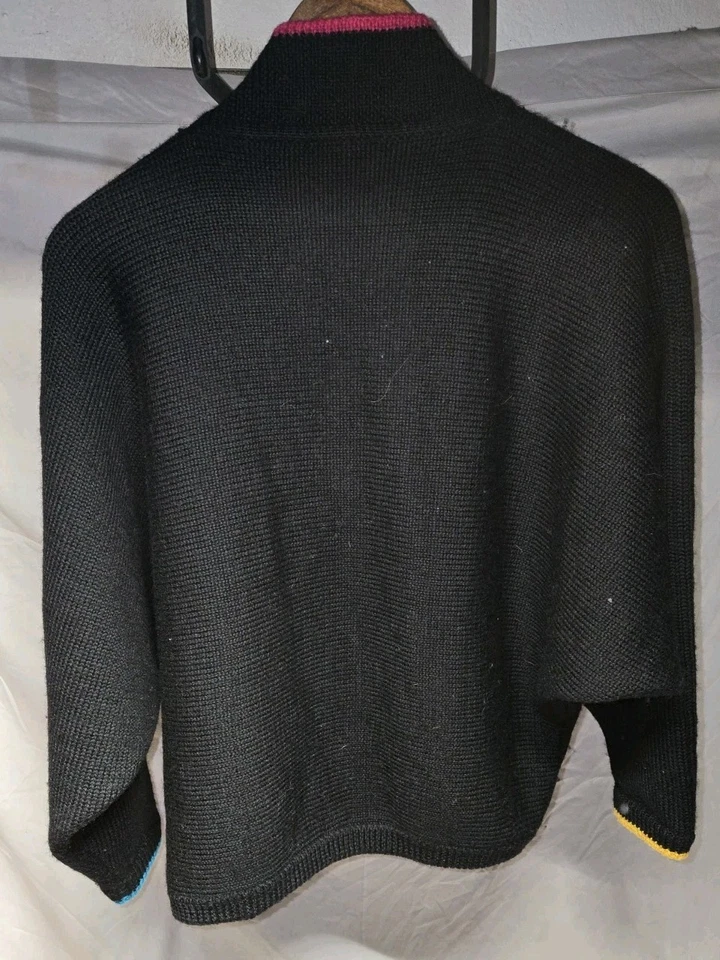 Cárdigan Suéter Pierre Cardin Mezcla de Lana Abotonada Cuello en V Diseñador Para Mujer S? Foto 2 de 3