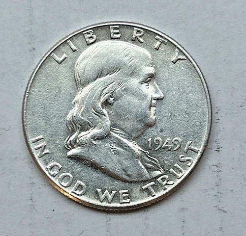 ❤️ 1949-P Franklin Half Dollar AU Condition