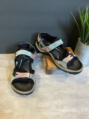 Ecco Women's Sandals Offroad Yucatan Multicolor Suede Size 9-9.5 EU40