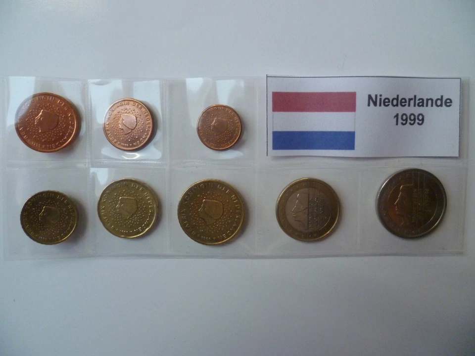KMS Niederlande 1999, 1 Cent bis 2 Euro  - Bild 1 von 1
