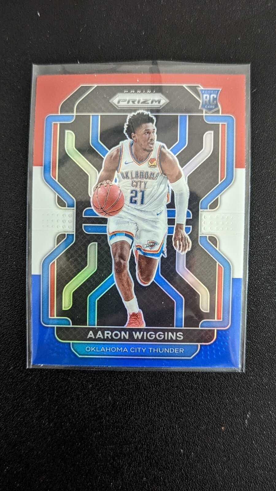 2021-22 Panini Prizm #286 Aaron Wiggins Red White Blue Rookie RC