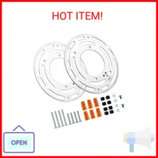 2 Pack Universal Light Fixture Mounting Bracket, 4 Inches Diameter Steel Round U