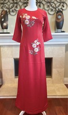 Ao Dai Vietnamese without Pants. Ao Dai Lua T y Thi Th u .available size M