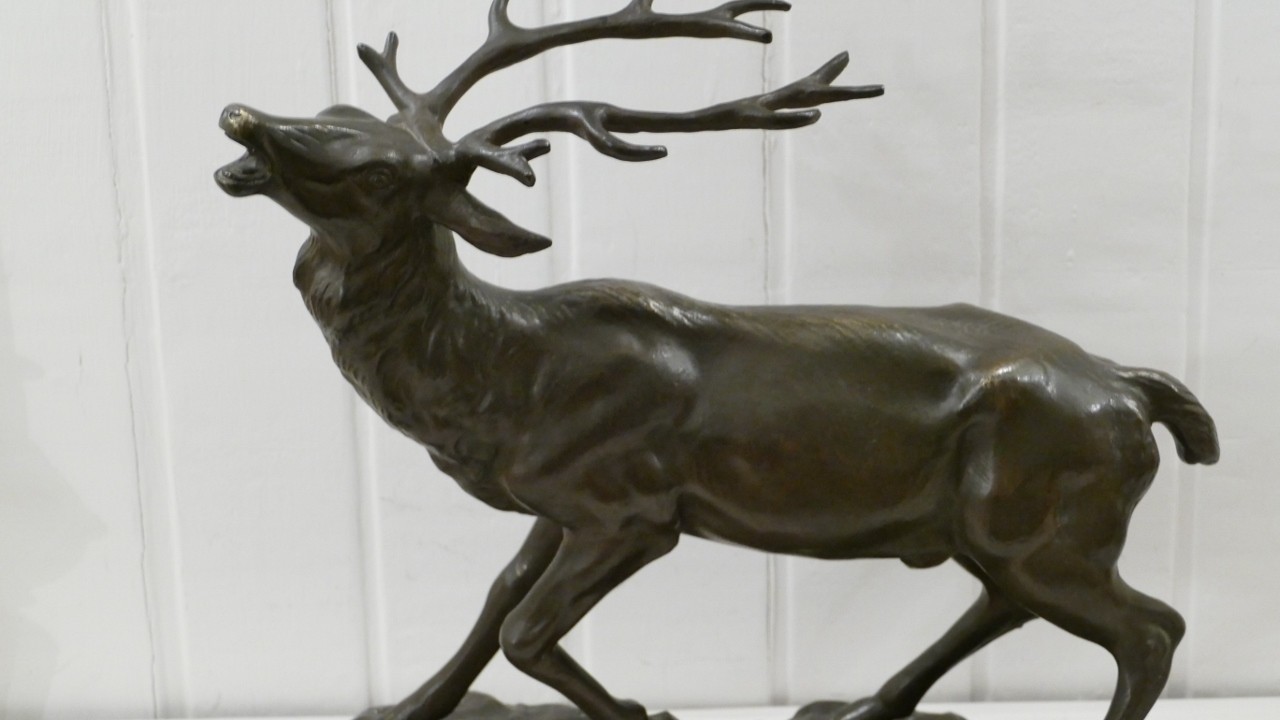 De Fiésole, Bronze Animalier, Cerf Bramant, Sculpture Animalière, Début