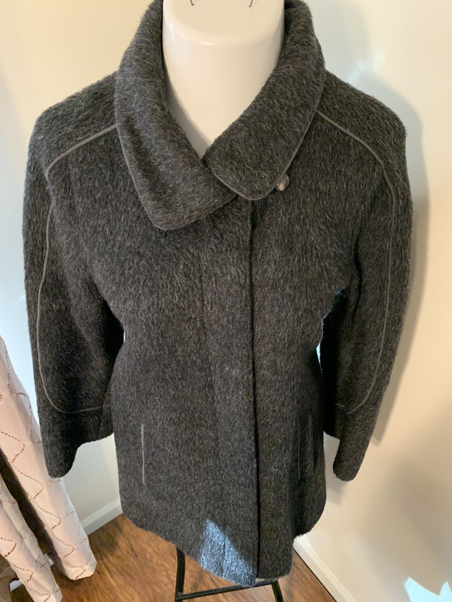 Wiel Der Stadt Grey Llama / Alpaca 100% Edles Naturhaar Coat Wiel Der Stadt Grey Llama / Alpaca 100% Edles Naturhaar Coat