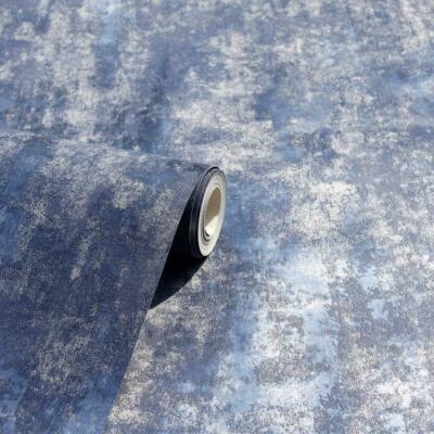 Arthouse Steinstrukturen Betontapete Industrial Marineblau Silber 902108