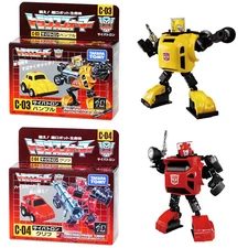 Hasbro Takara Tomy Transformers Missing Link C-03 C-04 Cliffjumper Bumblebee Set