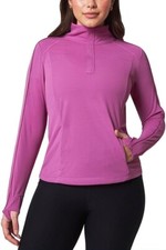 NWT Mondetta Women Active 1/4 Zip Long Sleeve Top Purple Size XL 50 10HL309