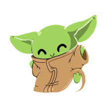 SW Baby Yoda Weatherproof Anime Sticker 6" Car Decal D16