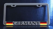 Germany German Flag Chrome Plated Metal License Plate Frame