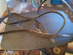 used pony driving breast collar leather long tugs black