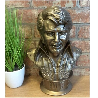 NEMESIS NOW Nemesis Large 33 cm Bronze Elvis Bust Figurine Officially Licensed NEMB4022K8