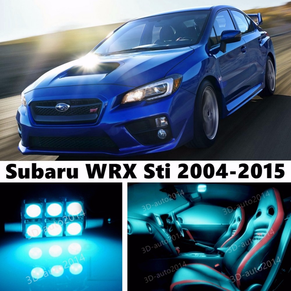 9pcs LED ICE Blue Light Interior Package Kit for Subaru WRX STi