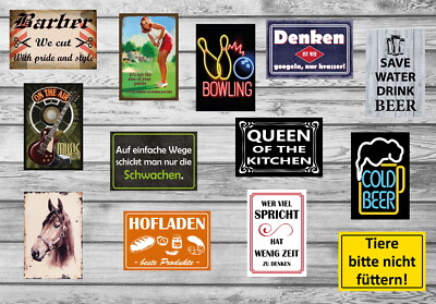 Lustiges Blechschild Für Bad, Küche, Bar – 20,3 X 30,5 Cm, Metall, Wasserfest, Mit Aufhängelöchern