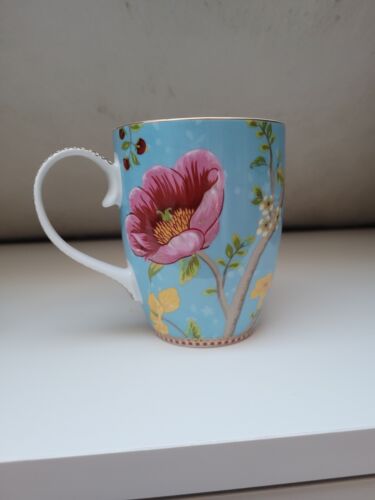 Pip Studio Tasse 350 ml Chinese Garden Blue Blau Bunt Becher Haferl *wie Neu* - Bild 3 von 5