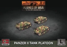 German: Panzer II Tank Platoon - Flames of War Late War - Brand New, Sealed