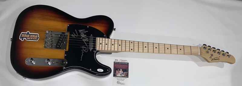 DURAN DURAN SIGNED SUNBURST ELECTRIC GUITAR JOHN ROGER TAYLOR RHODES RIO JSA COA