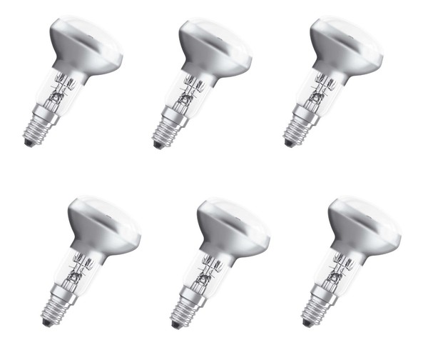 6X Osram 64543 Halogen Reflektor R50 30° 46W = 60W E14 Dimm Eek:G (Spektrum A-G)-image