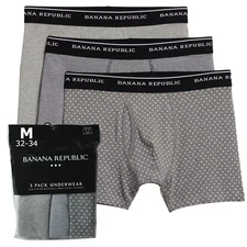 Banana Republic Boxer Briefs Men's Medium 3 Pair Gray Set Boxer Brief