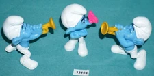 LOT Of 3 SMURFS FIGURES Lot McDonalds (2) Harmony (1) Grouchy