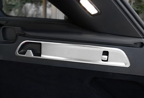 For Mercedes-Benz GLC 2016-2022 Silver Steel Rear Door Trunk Hook Cover Trim 2PC - Picture 8 of 14