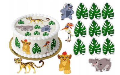 Essbar Simba Löwe  Fabel A4 Tortenaufleger Torte Tortenbild Zuckerbild+ TEXT