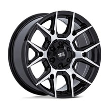 22x9 +24 Moto Metal MO813 Mason 6x135,6x5.5 Black W/ Mach Face Wheels (Set of 4)