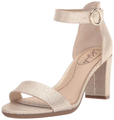 LifeStride Women's Averly Heeled Sandal, Wide, Platino