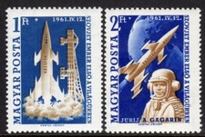 Hungary Scott #1381-82 VF MNH 1961 1st Man in Space Yuri Gagarin