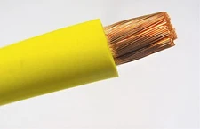 2/0 WELDING BATTERY CABLE YELLOW 600V USA EPDM JACKET HEAVY DUTY COPPER 5' FT
