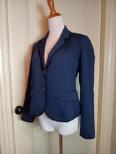 Pre Owned Gap Women's Brit Knit Uniform Blazer Navy Blue Sz 2