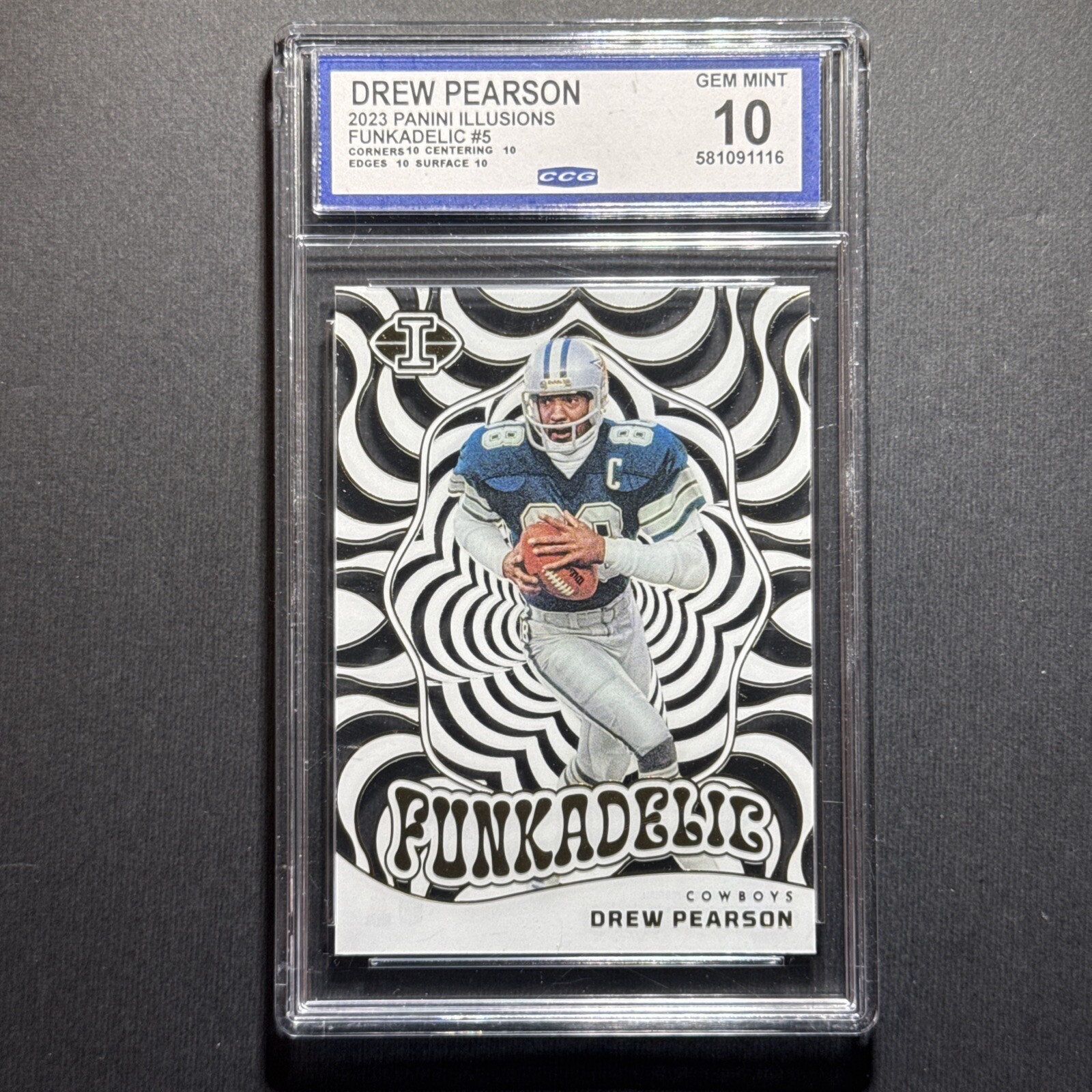 2023 Panini Illusions Funkadelic #5 Drew Pearson Cowboys Dallas NFL CCG0 GEM
