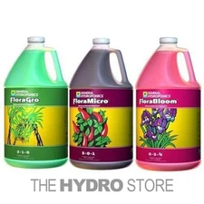 General Hydroponics Flora Series FloraGro FloraMicro FloraBloom Gallon - gh