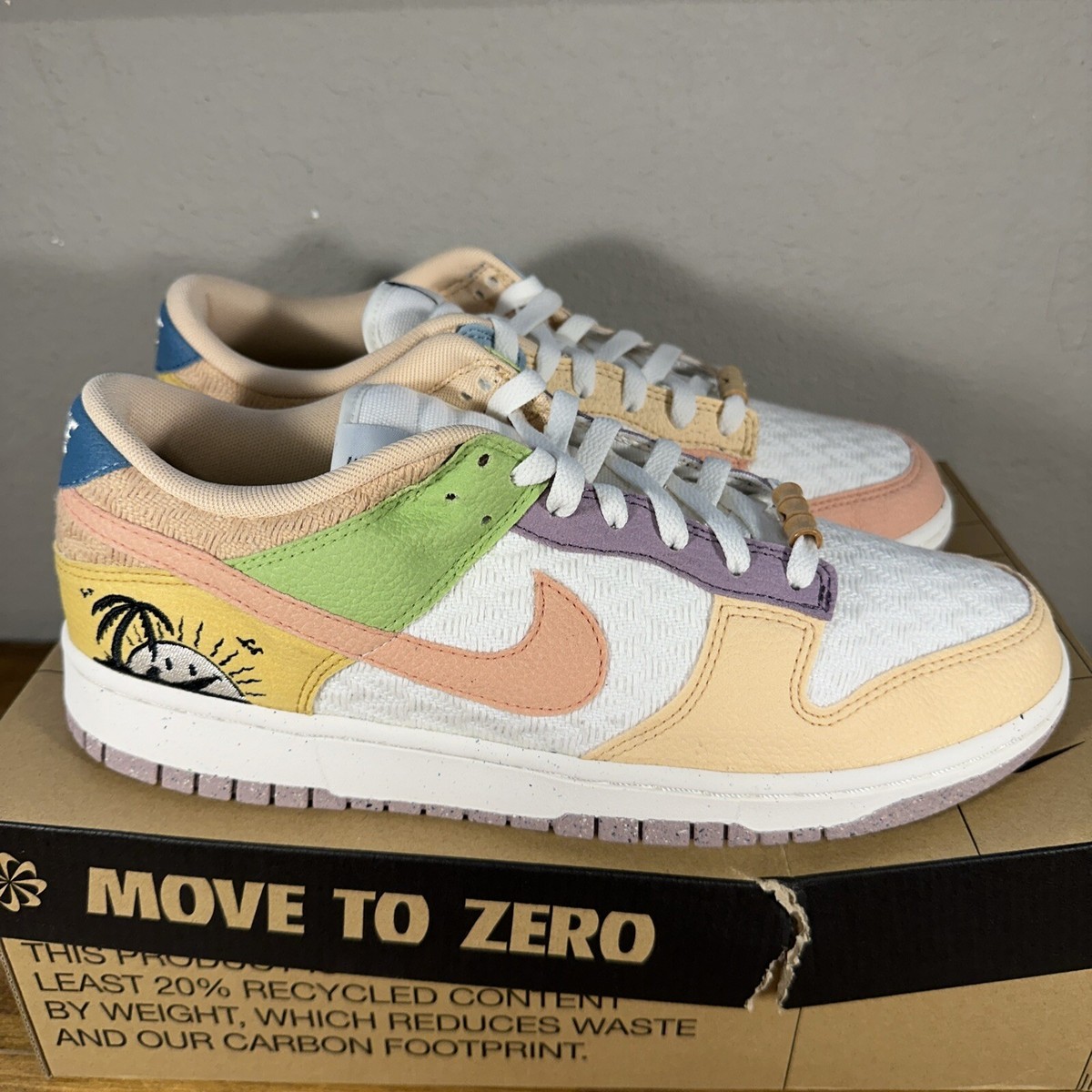 Size 12 - Nike Women's Dunk Low SE Sun Club Sneakers Shoes DQ0265