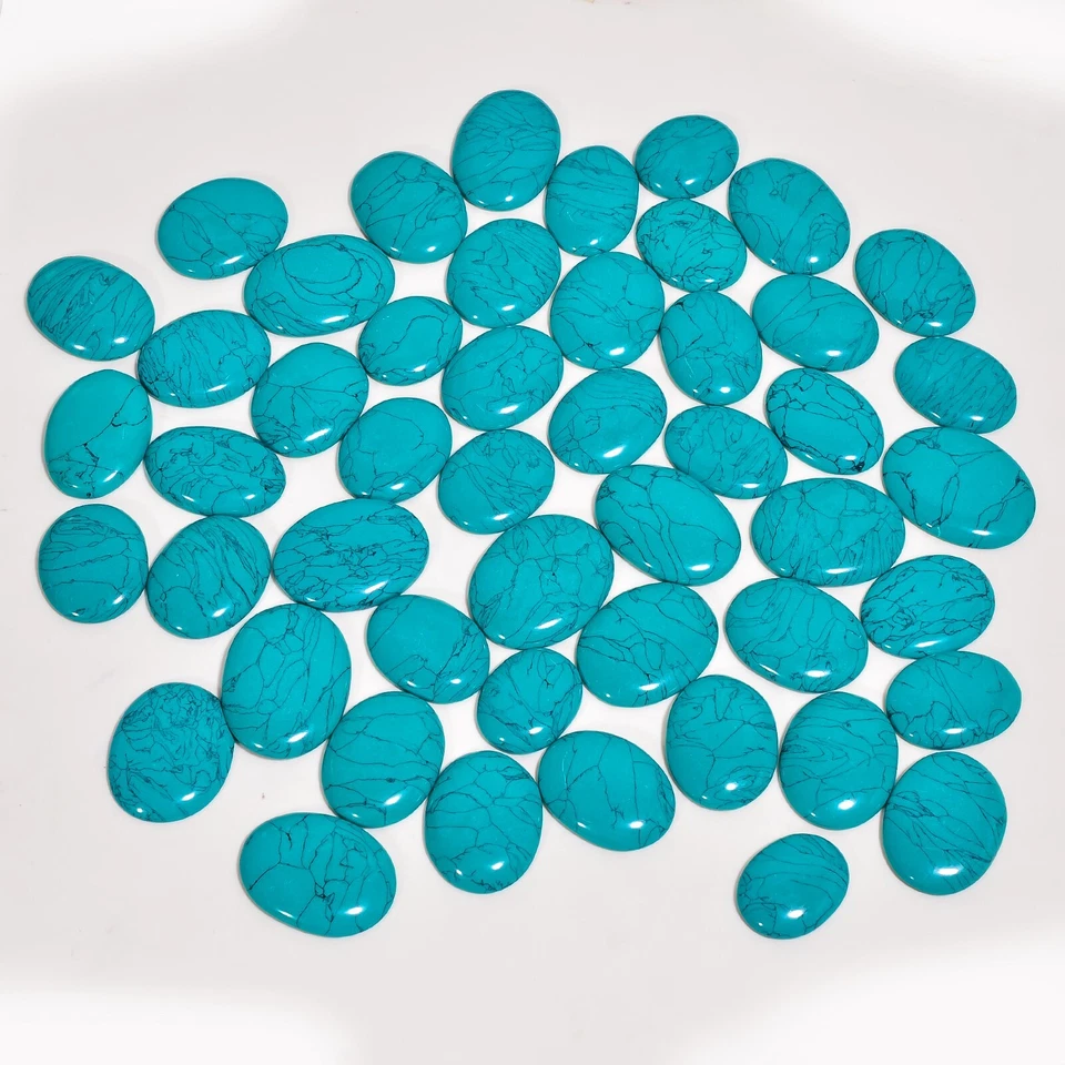Piedras preciosas sueltas turquesa creadas en laboratorio cabujón piedra preciosa semipreciosa de alta calidad Foto 2 de 4