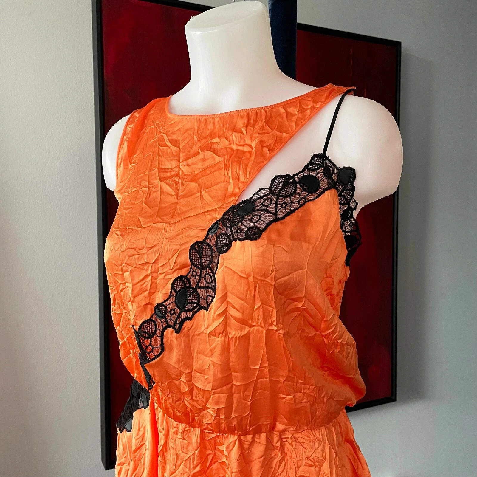 VERSACE Mini Abito Runway Pannelli Pizzo Taglia IT 42 da S S 2013