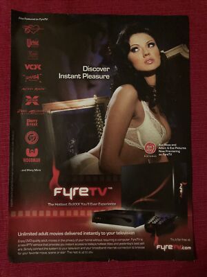 Porn Star Ava Rose for Fyre Tv Adam & Eve Pictures 2006 Print Ad Great to Frame!