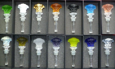 Rosenthal Versace Glass Crystal Bottle Stoppers 14 Colours Brand New Boxed