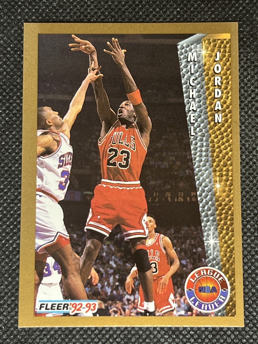 1992-93 Fleer Basketball MICHAEL JORDAN #238 SCORING LEADER