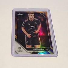 2021/22 Topps Chrome UEFA CL Purple/Gold Starball Matthijs De Ligt 