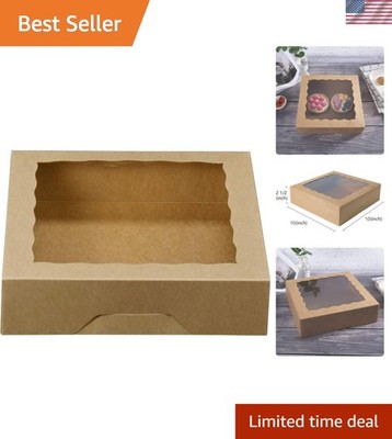 Professional-Looking 10-Inch Window Bakery Boxes - Perfect for Pies and Cakes
