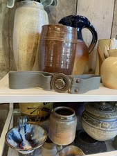 Vintage Polish Boy Scout Green Belt And Metal Buckle