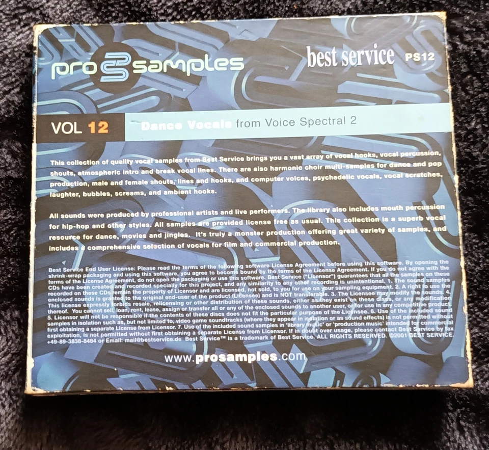 Best Service Pro Sample CD VOLUME 12 Voice Spectral II - Image 2 of 4