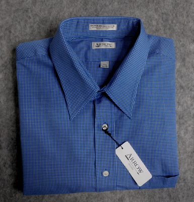 arrow dover dress shirts Arrow Dover Light Blue Button Down Formal Collared Shirt - Large