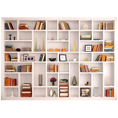Fabric Bookcase Backdrop for Zoom Calls, Video Recording``