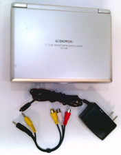    Audiovox D1708 7-inch Portable DVD player And Power Cords TESTED BAD BATTERY