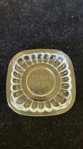 Vintage 1940s Federal Glass Refrigerator  Food Saver Cover 3-1/2" x 3-2 1/2"