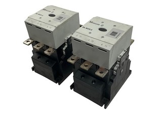 2x Moeller DIL M225 S Leistungsschütz mit DIL M820 XHI Hilfsschalter